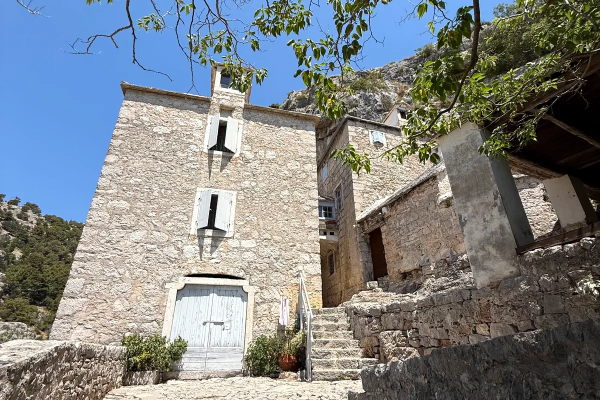 Blaca Monastery, a 16th-century cliff monastery on Brač Island, Croatia