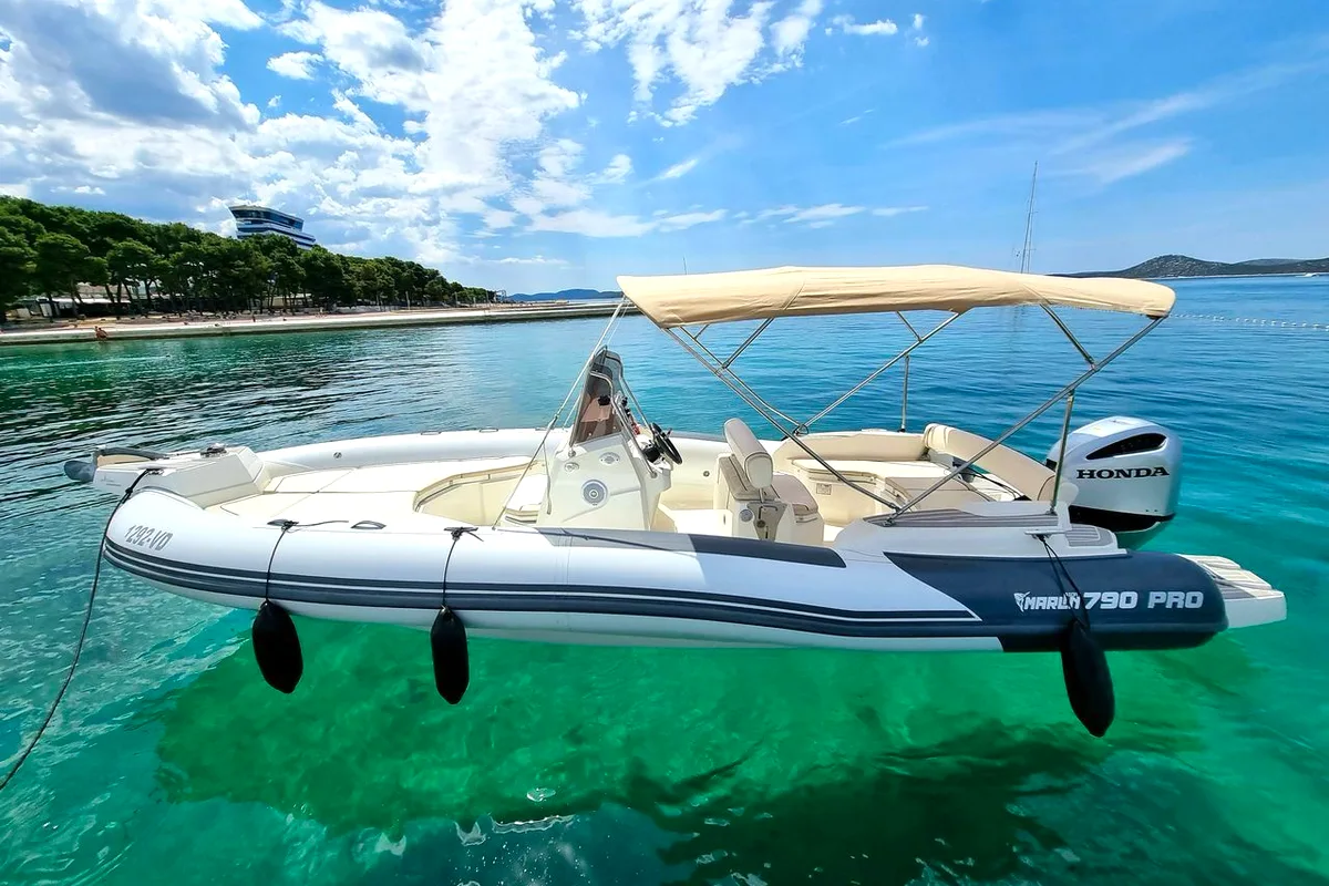 Speedboat for the Hvar Island boat trip from Brač, Croatia
