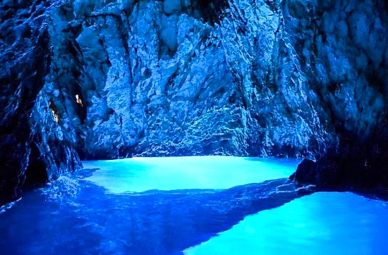 Blue Cave on Biševo, near Vis Island, Croatia