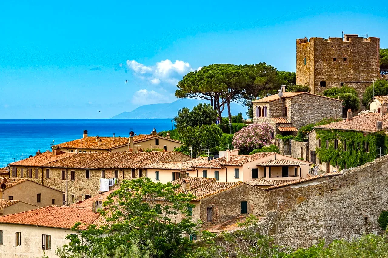 Castiglione della Pescaia medieval castle town on the Tuscan coast