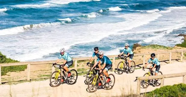 Biking along the coast, Algarve, Portugal