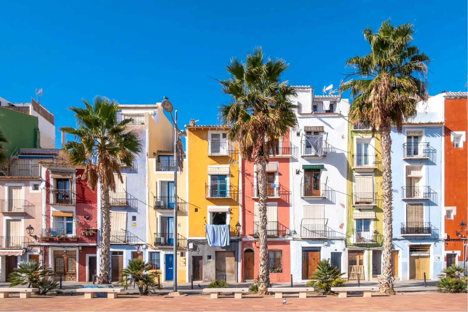 Colorful houses of Villajoyosa, Costa Blanca, Spain