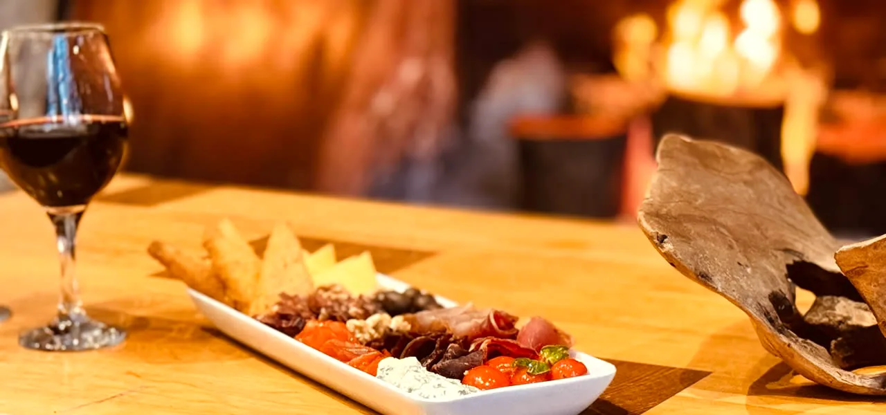 Cheese and charcuterie board near Bariloche, Argentina