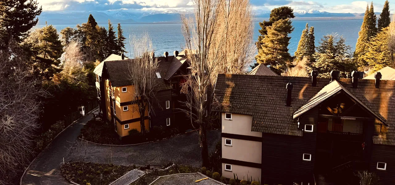 Design Suites Bariloche seen from Lake Nahuel Huapi, retreat venue in Patagonia, Argentina