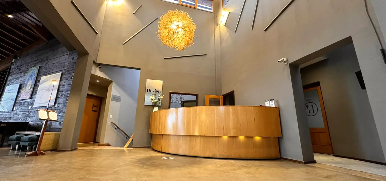 Reception and lobby at Design Suites Bariloche, Argentina