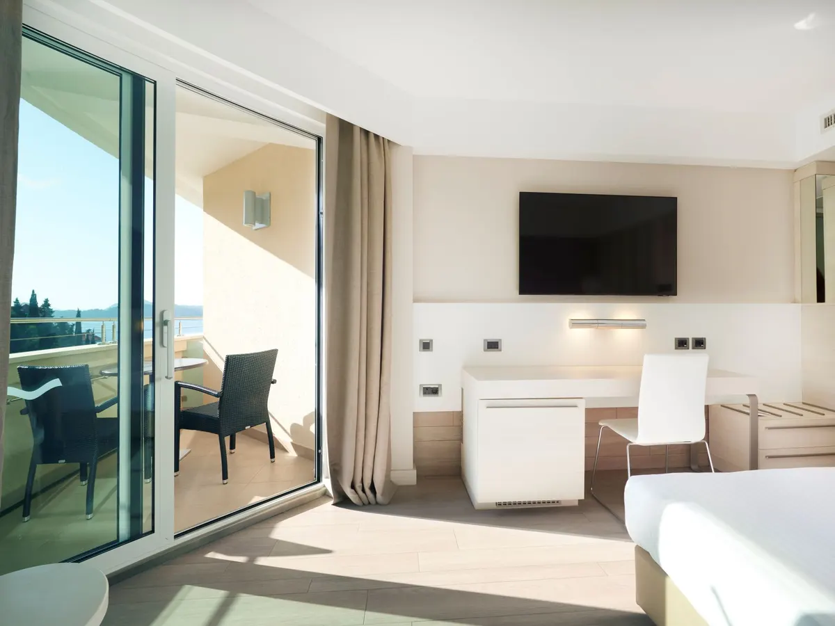 Suite balcony with a sea view at Hilton Lopud Beach Resort, Croatia